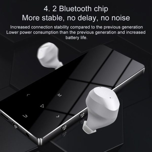X2 16GB 1.8 inch Touch Screen Metal Bluetooth MP3 MP4 Hifi Sound Music Player (Black) - Image 10