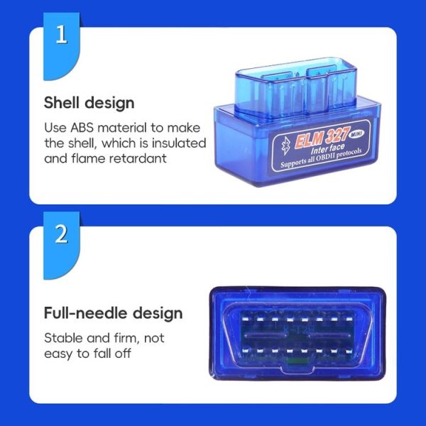 New OBD V2.1 mini ELM327 OBD2 Bluetooth Auto Scanner OBDII 2 Car ELM 327 Tester Diagnostic Tool for Android Windows Symbian - Image 5