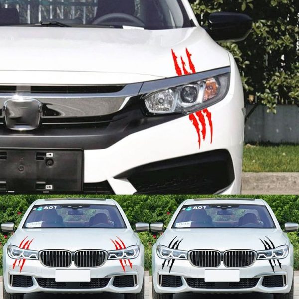 2 PCS Reflective Car Sticker Monster Scratch Stripe Claw Marks Car Auto Headlight Decoration Vinyl Decal Car Stickers, Size: 40X12cm - Image 6