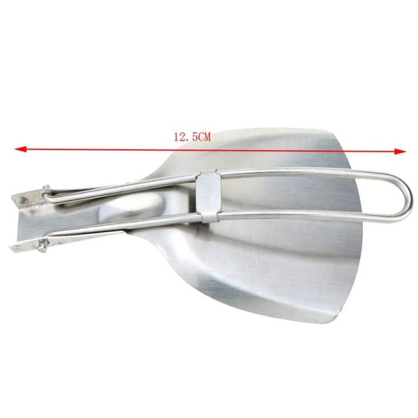 Outdoor Stainless Steel Cooking Shovels Picnic Cookware Folding Spatula Cookware Parts Hiking Camping Tableware - Image 2