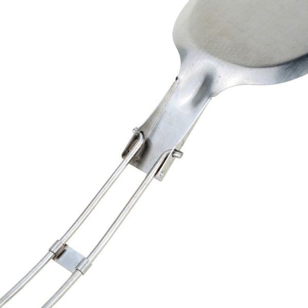 Outdoor Stainless Steel Cooking Shovels Picnic Cookware Folding Spatula Cookware Parts Hiking Camping Tableware - Image 6