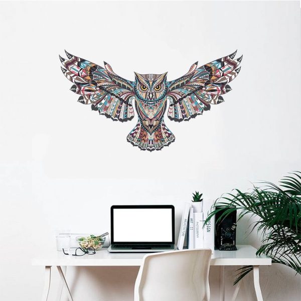 Detachable Colorful Owl Child Background Wall Decoration Sticker Cartoon Decoration - Image 2