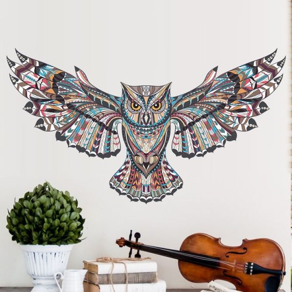 Detachable Colorful Owl Child Background Wall Decoration Sticker Cartoon Decoration - Image 3