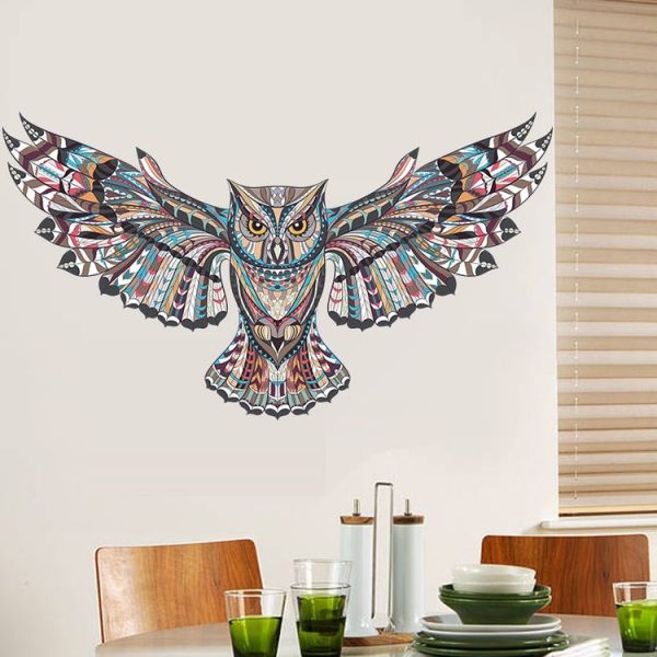 Detachable Colorful Owl Child Background Wall Decoration Sticker Cartoon Decoration - Image 4