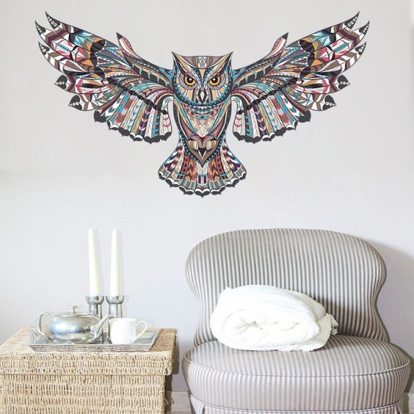 Detachable Colorful Owl Child Background Wall Decoration Sticker Cartoon Decoration - Image 5