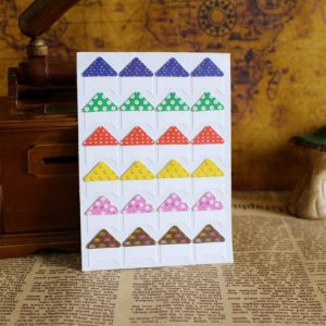 2 PCS Album Frame Decoration Multicolor Photo Fixed Corner Stickers (Floral)