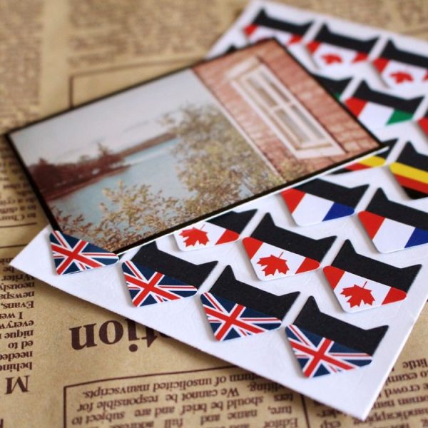 2 PCS Album Frame Decoration Multicolor Photo Fixed Corner Stickers (Floral) - Image 3