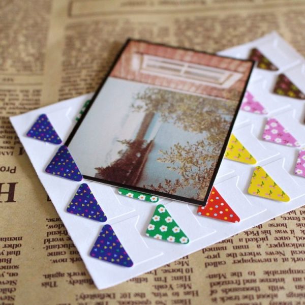 2 PCS Album Frame Decoration Multicolor Photo Fixed Corner Stickers (Floral) - Image 4