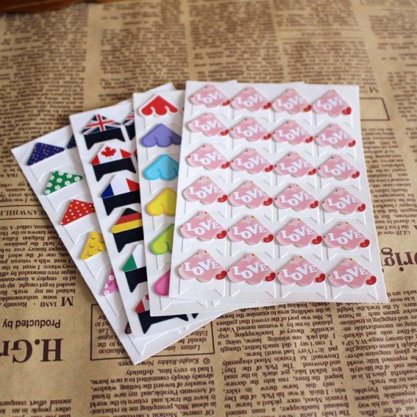 2 PCS Album Frame Decoration Multicolor Photo Fixed Corner Stickers (Floral) - Image 6