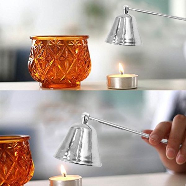 Bright Chrome Silver Candle Mask Candle Extinguisher Aroma Candle Candle Accessories - Image 6