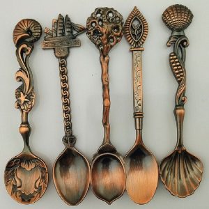 1 Set Stainless Steel Creative Coffee Spoon Soup Spoon Western Style Tableware (Red Bronze)