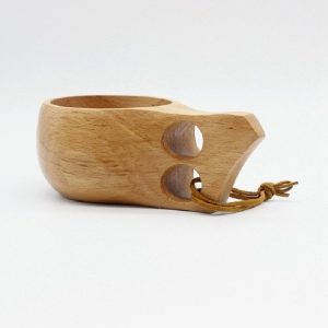 Hand Made Wood Tableware Green Wooden Cup, Capacity: 101-200ml (Double Hole)