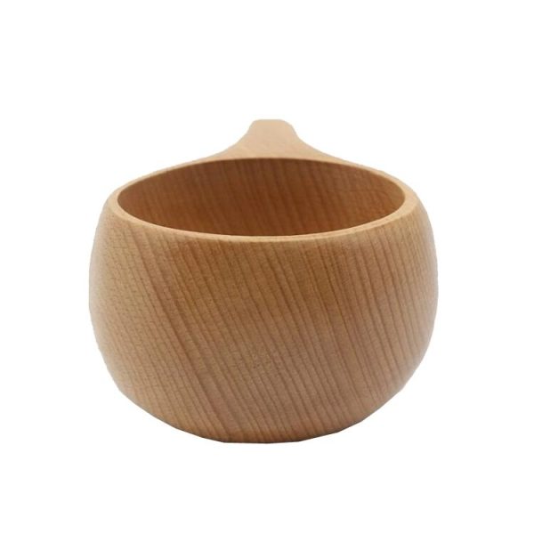 Hand Made Wood Tableware Green Wooden Cup, Capacity: 101-200ml (Double Hole) - Image 4