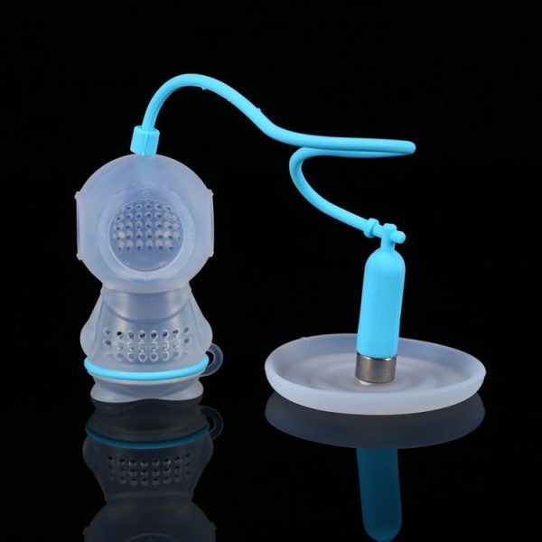 Creative Diver Shape Tea Strainer Filter Silicone Teabags (Sky Blue) - Image 2