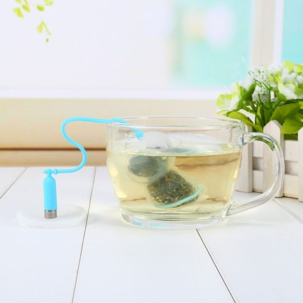 Creative Diver Shape Tea Strainer Filter Silicone Teabags (Sky Blue) - Image 3