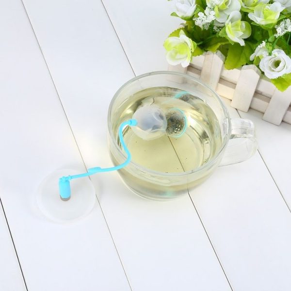 Creative Diver Shape Tea Strainer Filter Silicone Teabags (Sky Blue) - Image 4