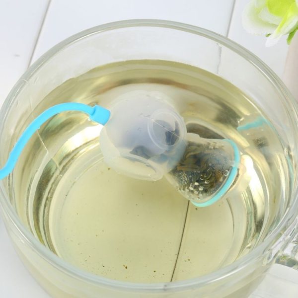 Creative Diver Shape Tea Strainer Filter Silicone Teabags (Sky Blue) - Image 5
