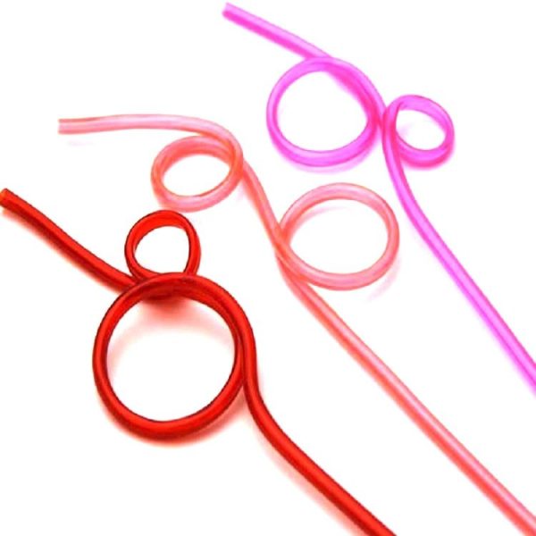10 PCS Creative Plastic Curved Straws, Random Color Style Delivery - Image 2