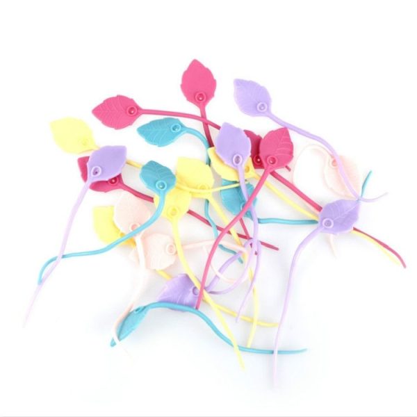 20 PCS Environmental Protection Silicone Plastic Bag Sealing Clip Food Bag Bundle Cable Tie, Random Color Delivery - Image 2