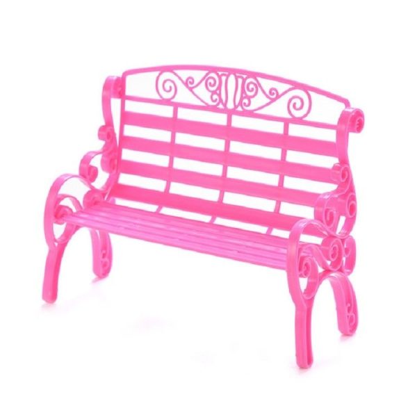 3 PCS Miniature Toy House Furniture Accessories Outdoor Chair Park Bench