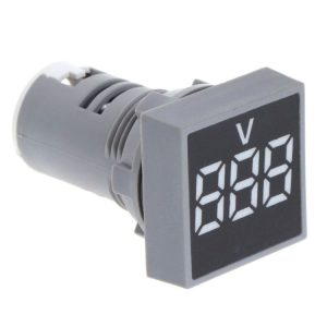 AD101-22VMS Mini AC 50-500V Voltmeter Square Panel LED Digital Voltage Meter Indicator (White)