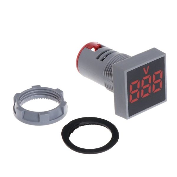 AD101-22VMS Mini AC 50-500V Voltmeter Square Panel LED Digital Voltage Meter Indicator (White) - Image 2