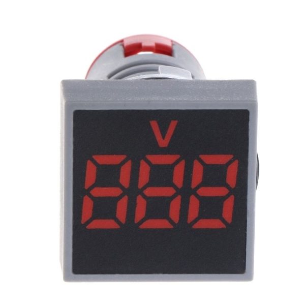 AD101-22VMS Mini AC 50-500V Voltmeter Square Panel LED Digital Voltage Meter Indicator (White) - Image 5