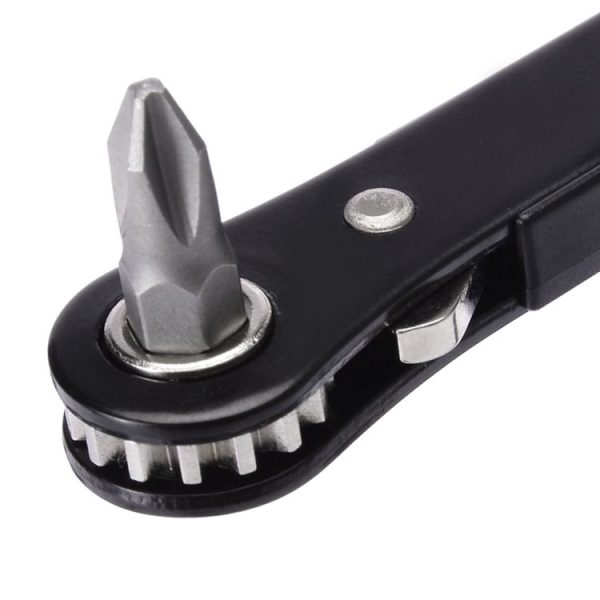 10 in1 Multifunction Mini Right Angle Offset Hand Ratchet Screwdriver Ratchet Tool - Image 4