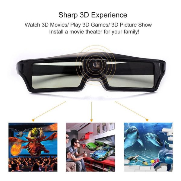 3D DLP-Link active glasses eyewear for BenQ Z4 / H1 / G1 / P1 LG, NUTS, Acer, Optoma DLP-LINK projectors - Image 7