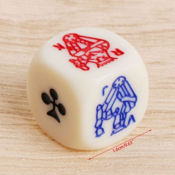 10 PCS Acrylic Carved Round Corner Poker Dice Bar Family Party Game Props (White) - Image 6