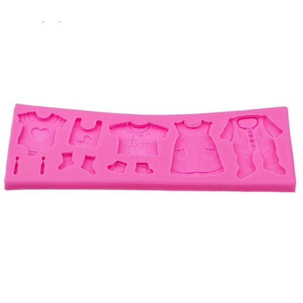 2 PCS Baking Mold Baby Shoes Fondant Cake Mold Kid Clothes Silicone DIY Chocolate West Point Mold - Image 3