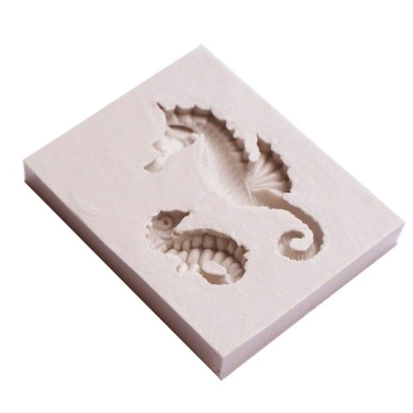 2 PCS Hippocampus DIY Modeling Mold Fondant Silicone Cake Chocolate Mold Baking Tool (Pink) - Image 3