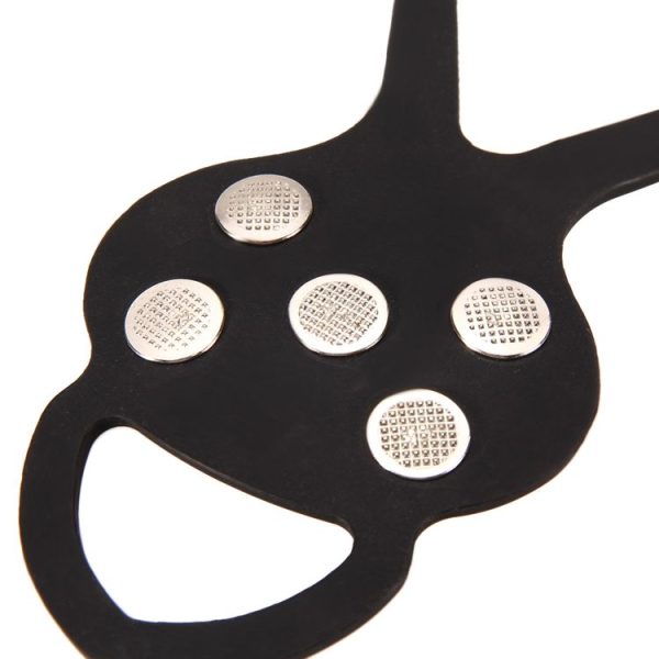 1 Pair Gourd Shape Rubber 5 Teeth Ice Claw Outdoor Non-slip Shoes Covers for Ice Snow Ground - Image 3