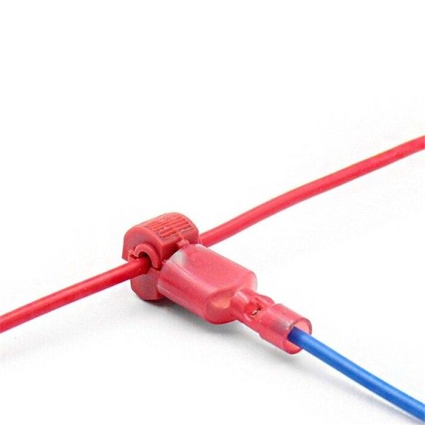 10 PCS T-type Quick-break Wire-free Fast Wire Terminal Clam (Red) - Image 2