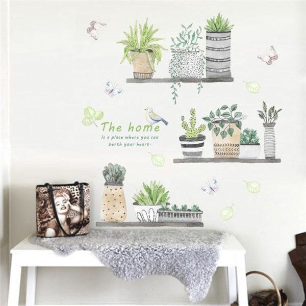 3D Garden Plant Flower Butterfly Wall Stickers Nursery Living Room Bedroom Home Decor - Image 3