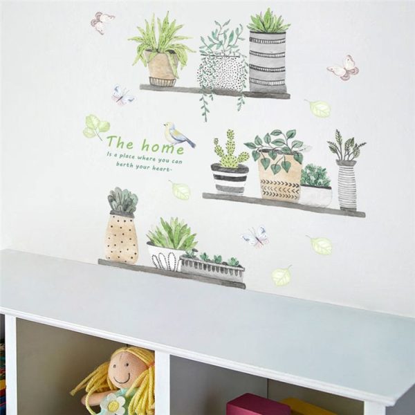 3D Garden Plant Flower Butterfly Wall Stickers Nursery Living Room Bedroom Home Decor - Image 4