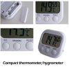 Digital LCD Indoor Thermometer Hygrometer Gauge Clock Temperature Humidity Meter - Image 5