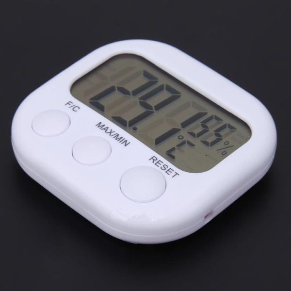 Digital LCD Indoor Thermometer Hygrometer Gauge Clock Temperature Humidity Meter - Image 6