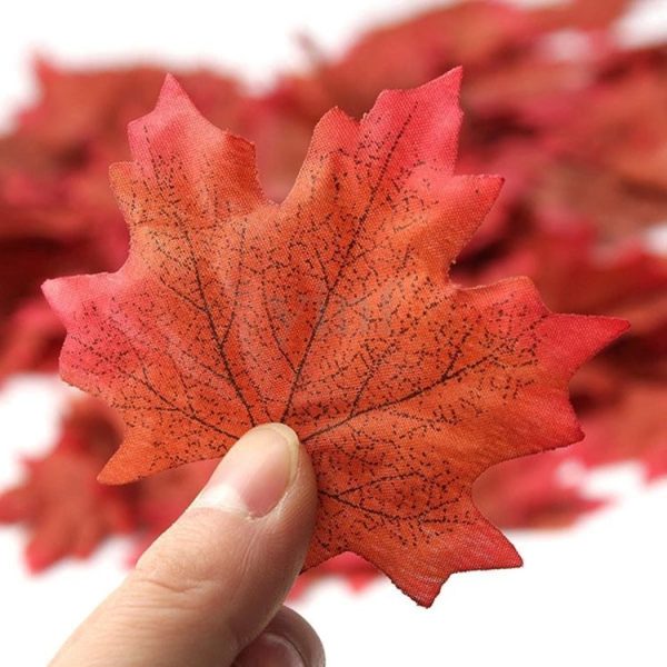 100 PCS Artificial Maple Leaves Artificial Plants Weddings Events Decoration, Random Color Delivery - Image 7