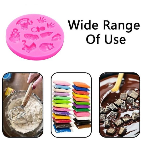 2 PCS Baby Hand Foot Shape DIY Mold Fondant Silicone Cake Chocolate Mold Baking Tool - Image 4