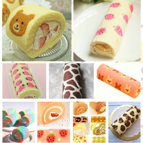 2 PCS Non-stick Cake Pad Swiss Roll Pad Baking Tools For Cakes Silicone Mat (Brown) - Image 8