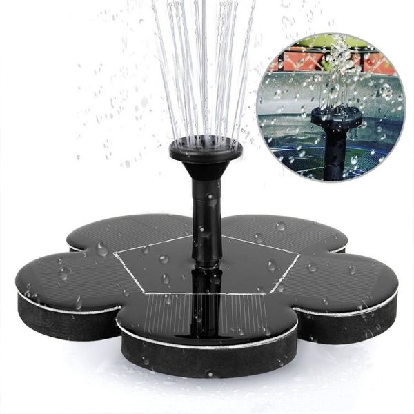 Outdoor Spraying of Solar Energy Miniature Fountain Brushless Water Pump Dprinkler Garden Decoration (Black) - Image 2