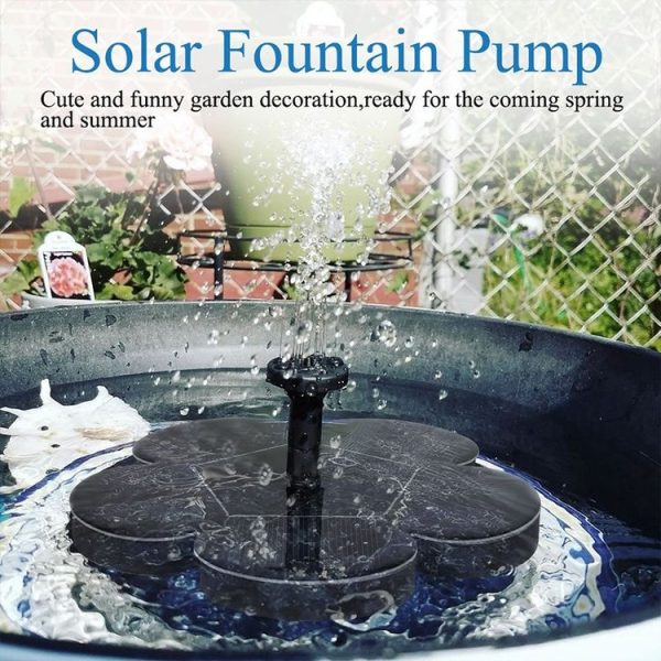 Outdoor Spraying of Solar Energy Miniature Fountain Brushless Water Pump Dprinkler Garden Decoration (Black) - Image 5