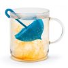 2 PCS Silicone Umbrella Recycling Tea Filter Drinking Utensils Tool (Blue and Blue Handle) - Image 2