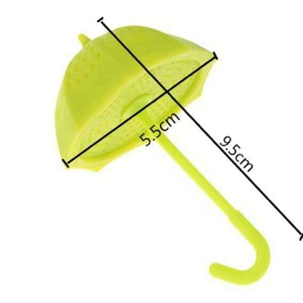 2 PCS Silicone Umbrella Recycling Tea Filter Drinking Utensils Tool (Blue and Blue Handle) - Image 5