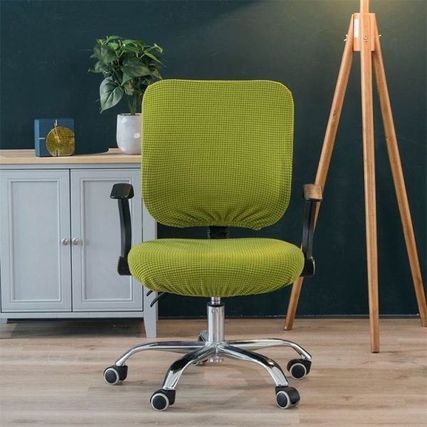 Universal Stretch Office Chair Cover, Size: Back Cover + Cushion Cover (Deep Blue) - Image 5