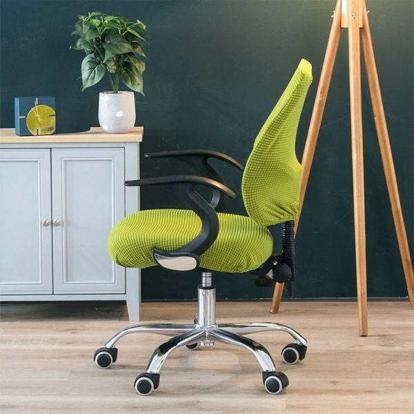 Universal Stretch Office Chair Cover, Size: Back Cover + Cushion Cover (Deep Blue) - Image 6