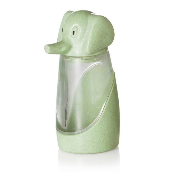 2 PCS Wheat Straw Elephant Figurine Jar Pepper Powder Seasoning Box (Green)