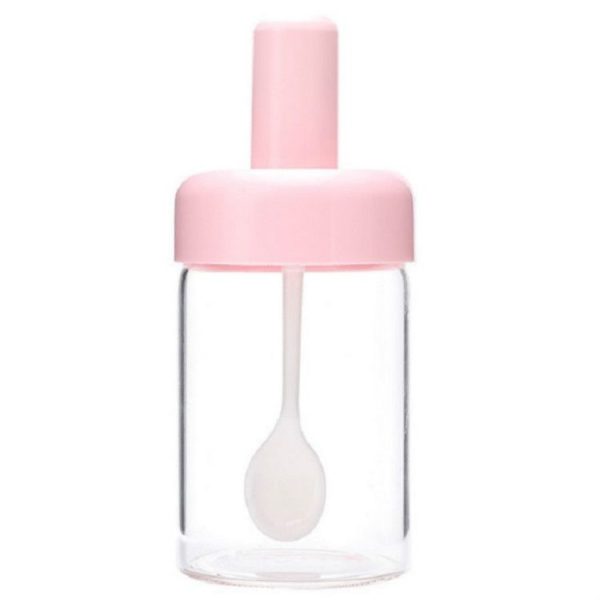 Kitchenware Seasoning Jar Spoon Cover Integrated Sealing Moisture-proof Cruet, Color: Pink - Image 2