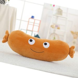 Orange Sausage Plush Toys Mini Stuffed Food Plush Dolls Pillow Creative Gifts for Children Home Decor, Size: 20cm